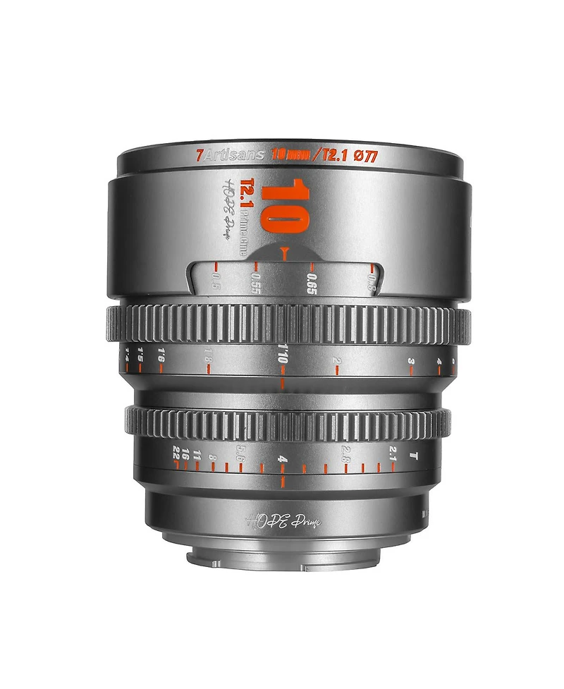7artisans 7Artisans Hope Series 10mm T2.1 Cinema Lens for Canon Eos-r Mount, Titanium Gray
