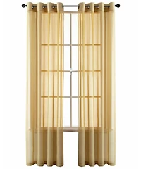 GoodGram Basic Home Grommet Top Sheer Single Window Curtain - 52 in. W x 90 L