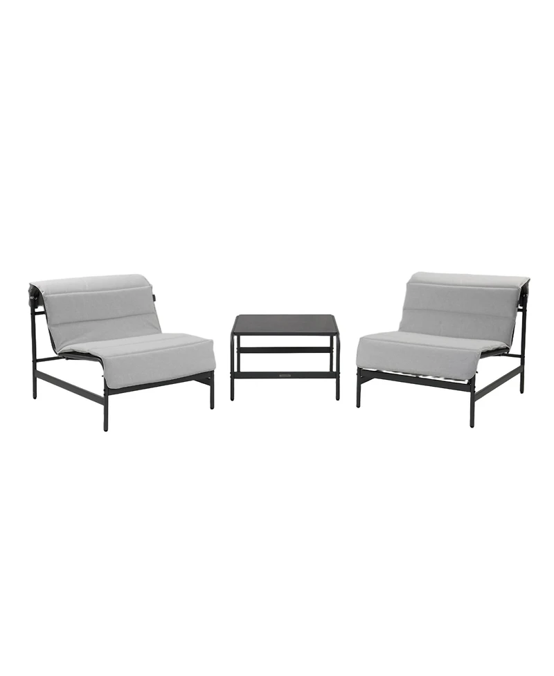 All-Iron Detachable Armless Sofa Set - 3 Pieces