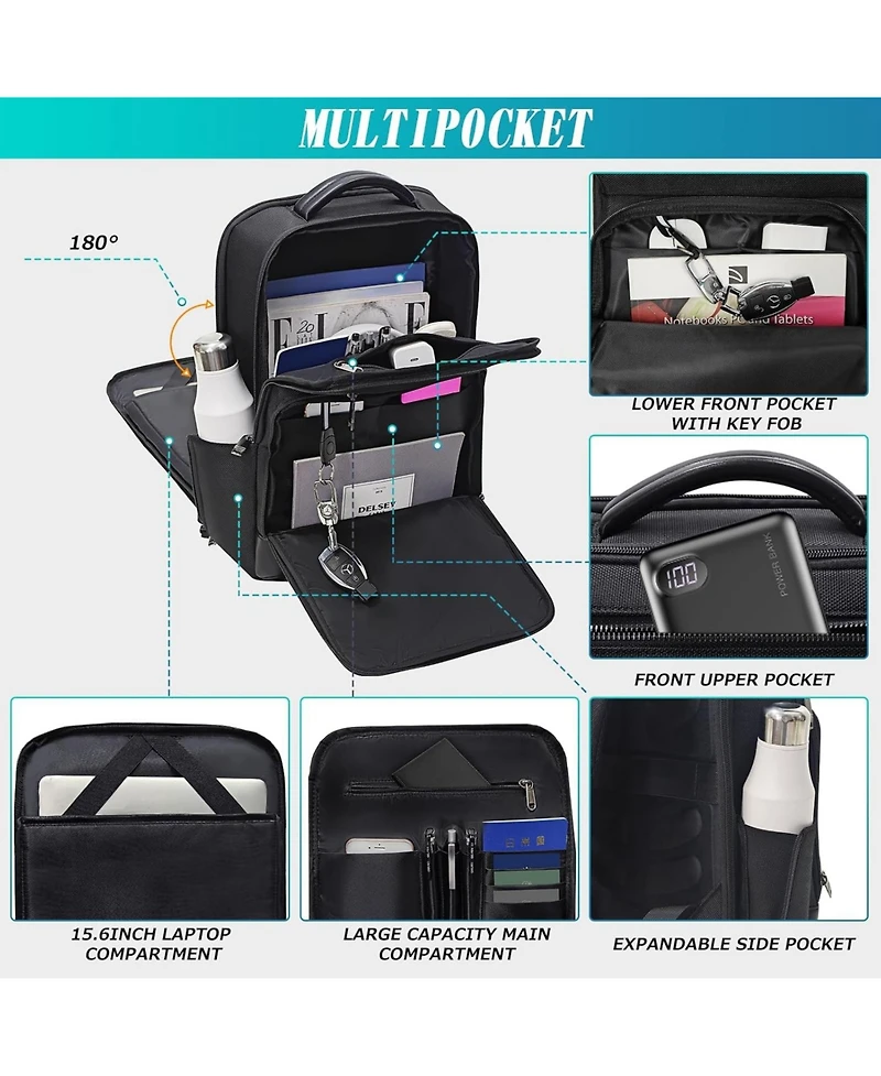 Sleek 15.6 Inch Laptop Backpack