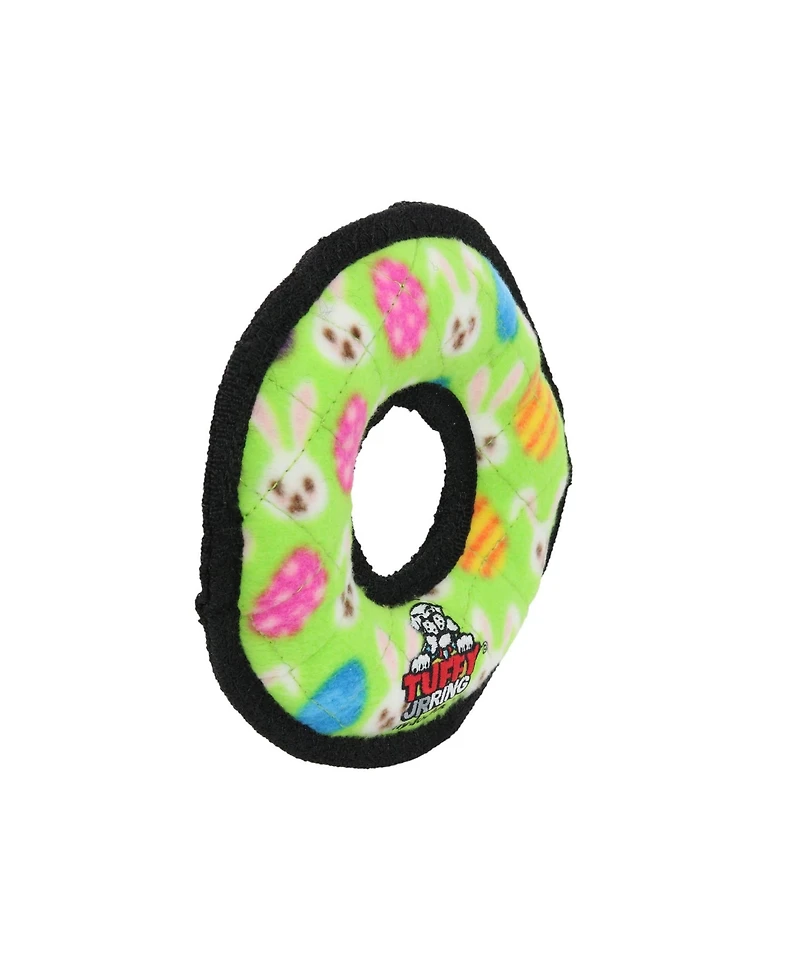 Tuffy Holiday Jr Ring Egg 2 Pack , Durable Plush Squeaky Dog Toy