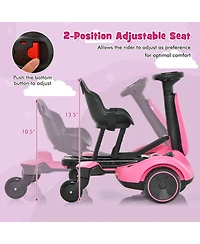 6V Kids Drift Car with 360° Spin, Adjustable Heights, and Music Function