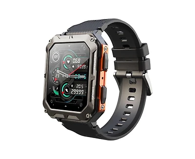 Ruxing Smart 1.83'' Bluetooth Call Heart Rate Monitoring Information Push Smart Bracelet Outdoor Sports for Women Men -Orange