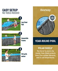 Bestway Apx 365 31'4" x 16' x 52" Rectangular Above Ground Swimming Pool Set