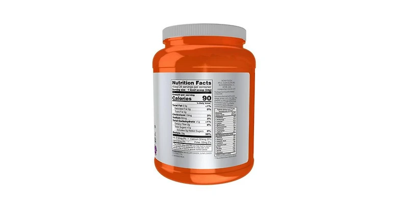 Now Foods Instantized Micellar Casein Unflavored, 1.8 lbs