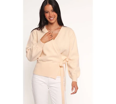 Petal and Pup Women's Abbey Ballet Wrap Cardigan - Cream Xl