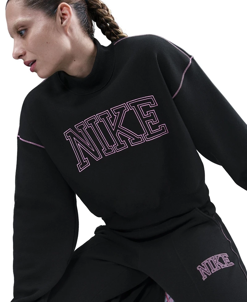 Nike Women's Phoenix Fleece Mock-Neck Sweatshirt