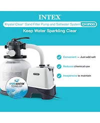 Intex 26675EG 1600 Gph Krystal Clear Pool Saltwater System and Sand Filter Pump