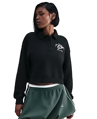 Nike Women's Phoenix Fleece Loose Collared Top