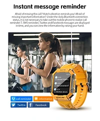 Ruxing Smart Stay Connected and Healthy with Advanced Waterproof watch-Yellow