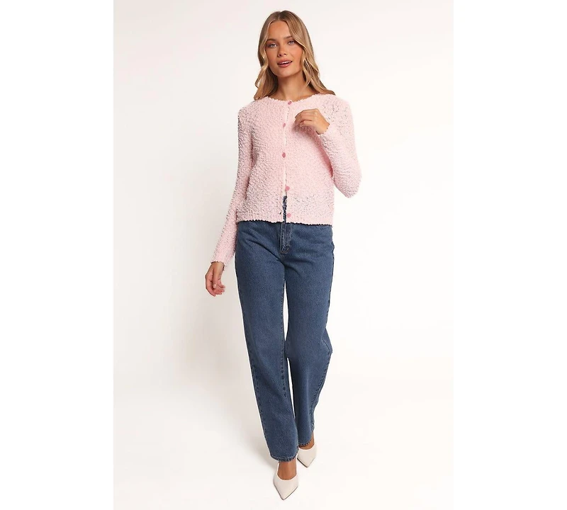 Petal and Pup Women's Ally Texture Cardigan - Pink Xl