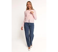 Petal and Pup Women's Ally Texture Cardigan - Pink Xl