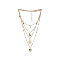 Sohi Women's Heart Layered Necklace