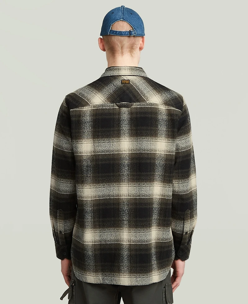 G-Star Raw Men's Plaid Long Sleeve Overshirt