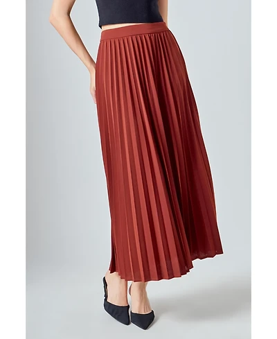 endless rose Women's Pleated Maxi Skirt