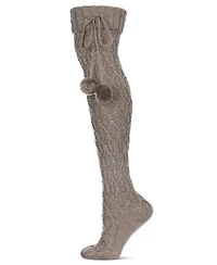 MeMoi Women's Interdiamond Chunky Knit Over The Knee Warm Sock