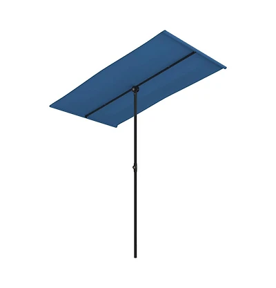Garden Parasol Azure blue 100% polyester, aluminum Large