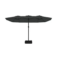 Garden Parasol Anthracite Polyester, Powder-Coated Iron