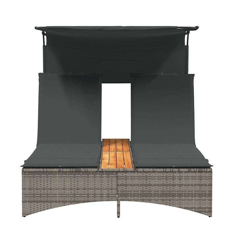 Patio Double Sun Lounger Gray