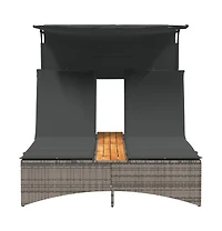 Patio Double Sun Lounger Gray