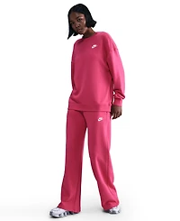 Nike Women's Sportswear Club Fleece Mid-Rise Wide-Leg Sweatpants