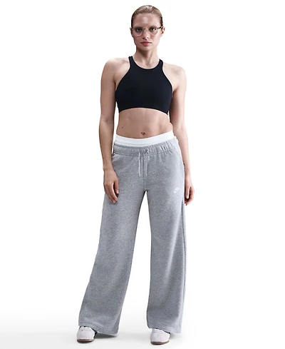 Nike Women's Sportswear Club Fleece Mid-Rise Wide-Leg Sweatpants