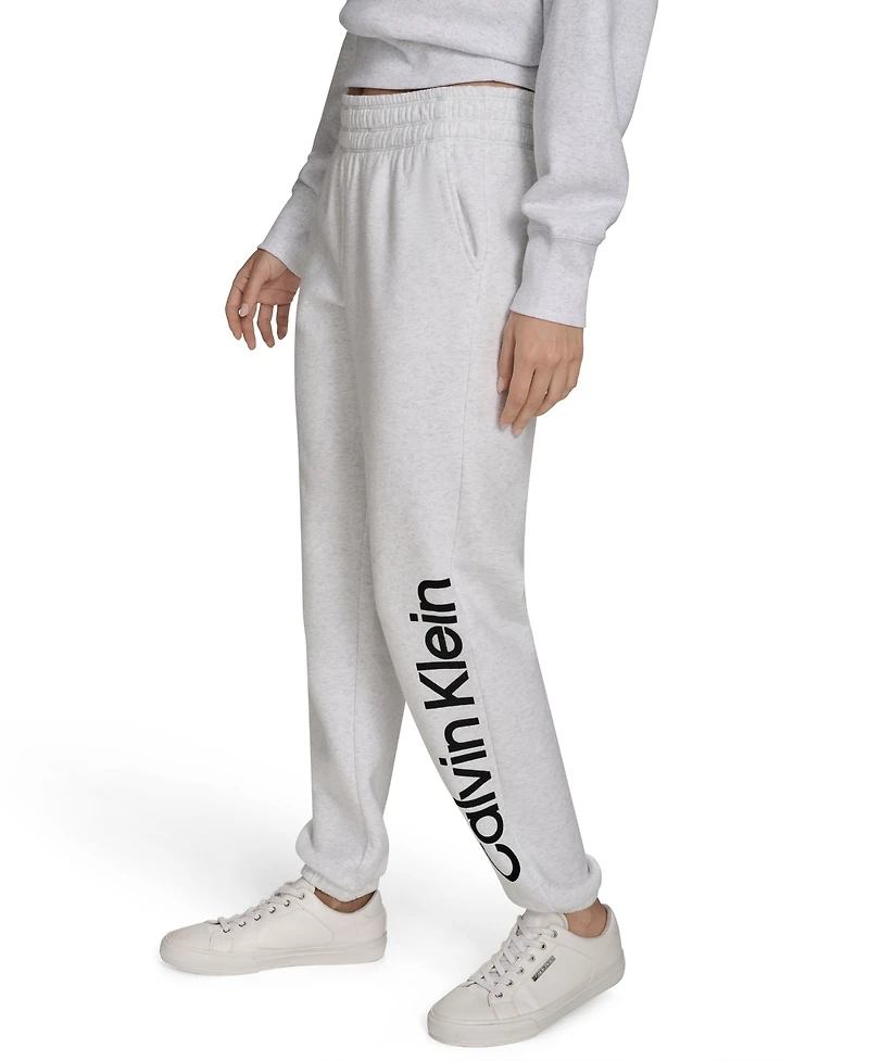 Calvin Klein Women's Performance Flocked Logo Jogger Sweatpants