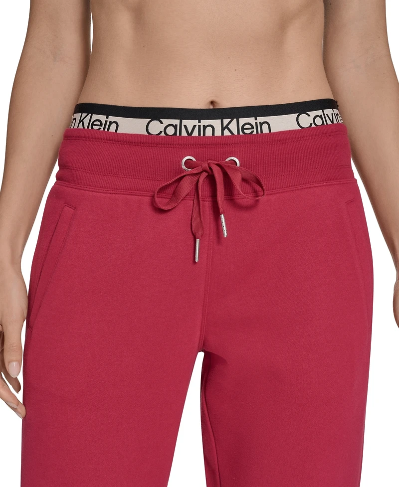Calvin Klein Women's Performance Logo Stripe Jogger Sweatpants