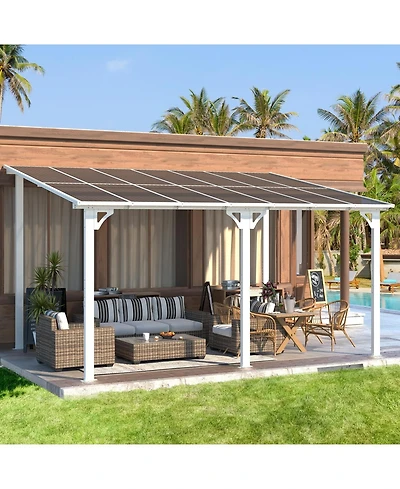 Aecojoy 20'x12' Wall Mounted Gazebos Pergola