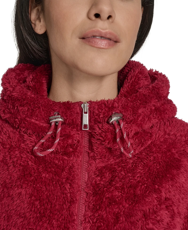 Calvin Klein Women's Performance Oversized Hooded Sherpa Jacket