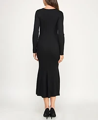 Rosie Harlow Juniors' Square Neck Midi Dress