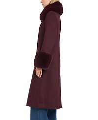 Vince Camuto Women's Single-Breasted Maxi Coat W/ Detachable Faux Fur