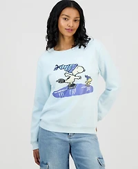 Love Tribe Juniors' Snoopy Ice Skating Sweatshirt