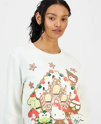 Love Tribe Juniors' Hello Kitty Gingerbread Crewneck Sweatshirt