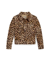Polo Ralph Lauren Girls 2T-6X Leopard-Print Trucker Jacket