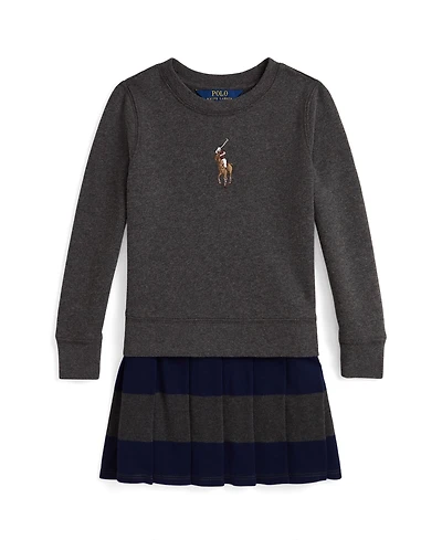 Polo Ralph Lauren Girls 2T-6X Big Pony Pull-on Sweatshirt Dress