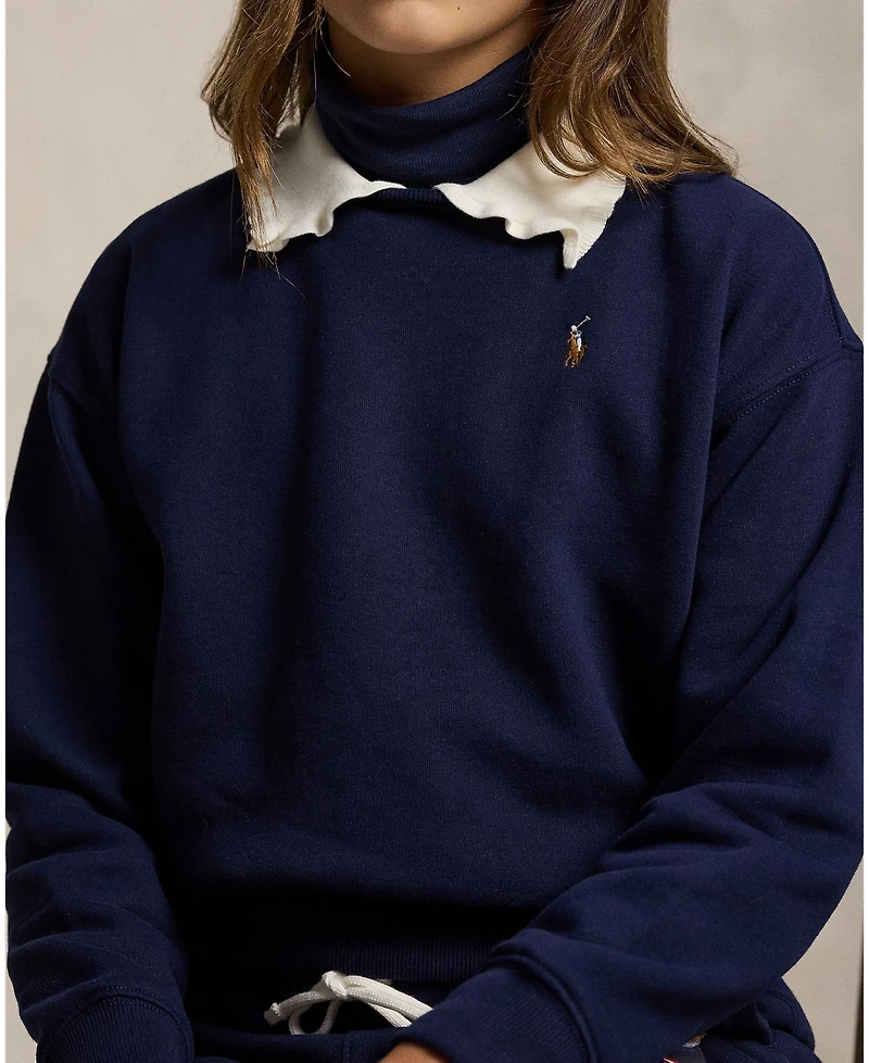 Polo Ralph Lauren Girls 7-16 Collar Long Sleeve Sweatshirt