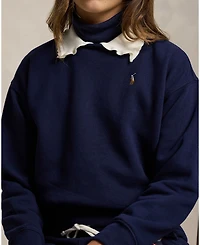 Polo Ralph Lauren Girls 7-16 Collar Long Sleeve Sweatshirt