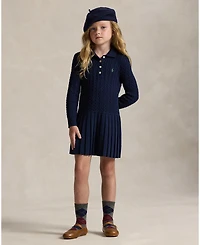 Polo Ralph Lauren Girls 2T-6X Mini-Cable Long Sleeves Sweater Dress