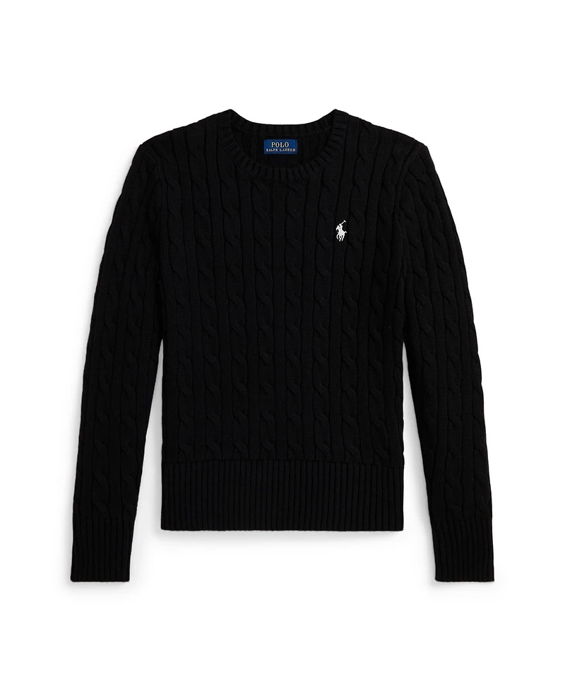 Polo Ralph Lauren Girls 7-16 Cable-Knit Crewneck Sweater