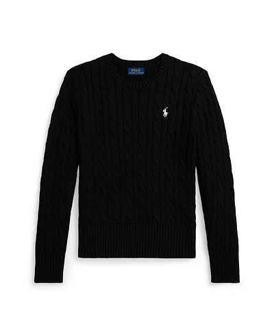 Polo Ralph Lauren Girls 7-16 Cable-Knit Crewneck Sweater