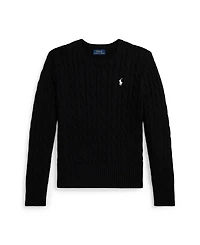 Polo Ralph Lauren Girls 7-16 Cable-Knit Crewneck Sweater