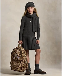 Polo Ralph Lauren Girls 7-16 Mini-Cable Long Sleeve Sweater Dress
