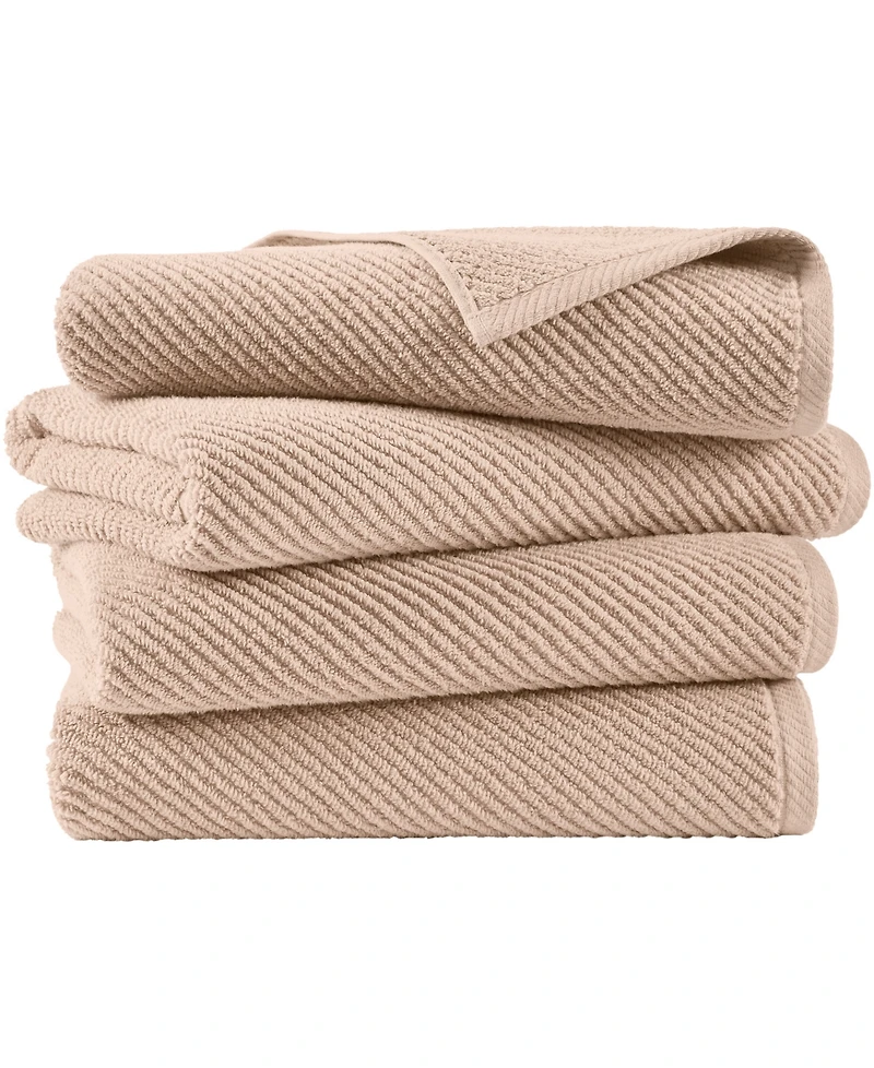 Madison Park Diagonal Ribbed Cotton 4-Pc. Bath Towel Set