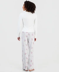 Hippie Rose Juniors' Printed Drawstring-Waist Pants
