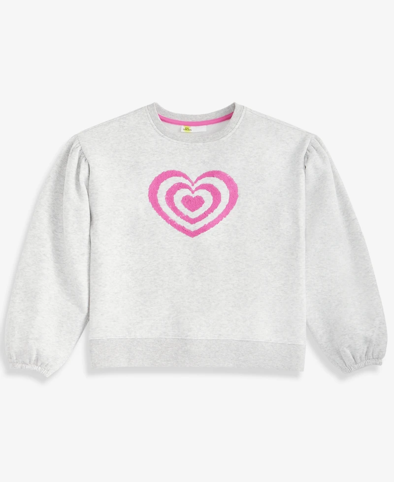 Epic Threads Girls 5-20 Heart Sequin Sweatshirt, Macy's Exclusive