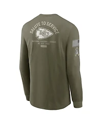 Nike Men's Olive Kansas City Chiefs 2025 Salute to Service Long Sleeve T-Shirt
