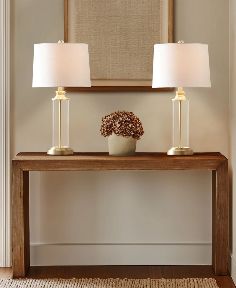 510 Design Clarity Glass Cylinder Table Lamp Set of 2