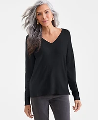 Style & Co Women's V-Neck Long-Sleeve Sweater, Created for Macy's