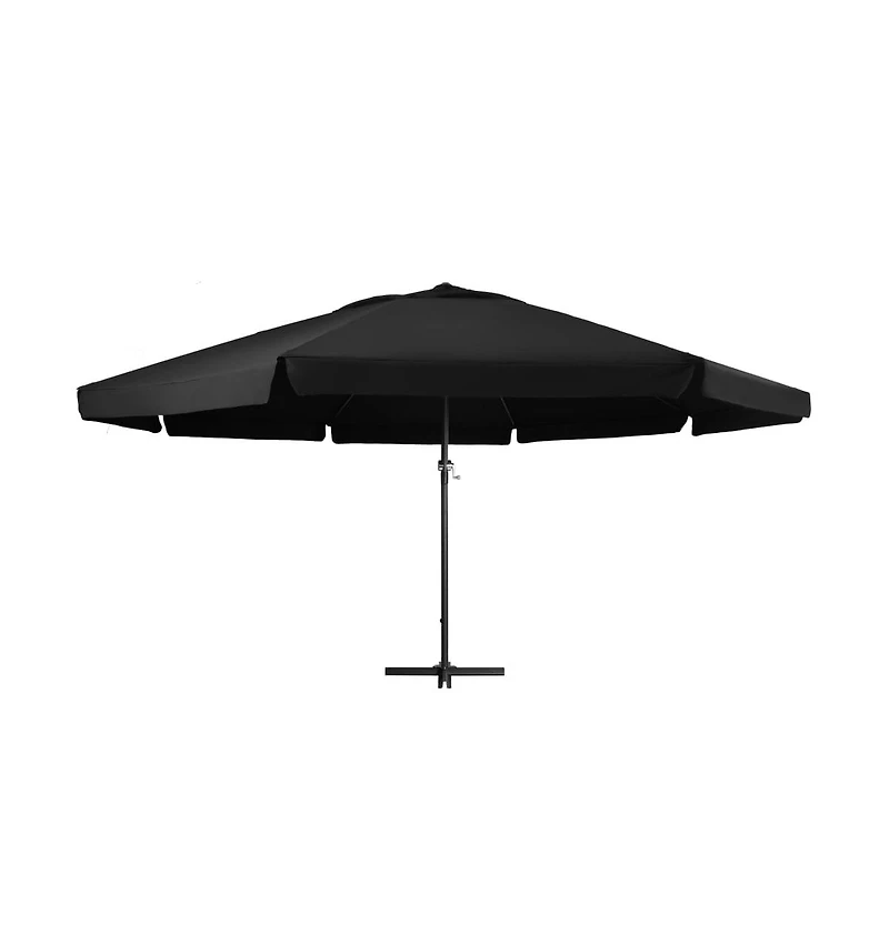 Garden Parasol Black Polyester fabric with Pa coating, Aluminum